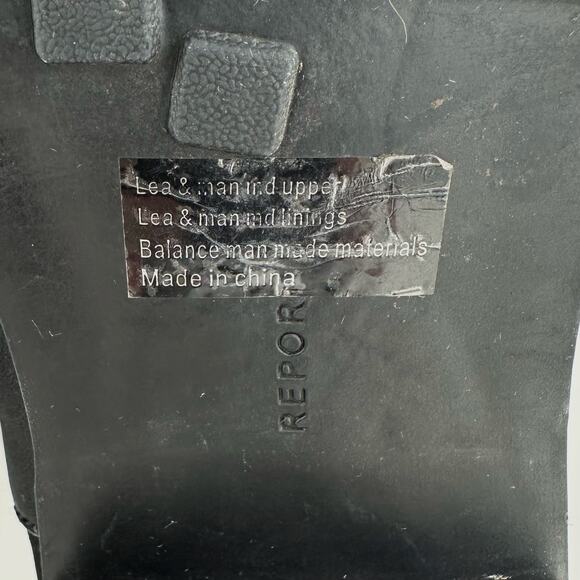 Report Abbott Black 5050 Over The Knee Boot Size 8.5 Leather Low Heel Round Toe - Picture 6 of 13